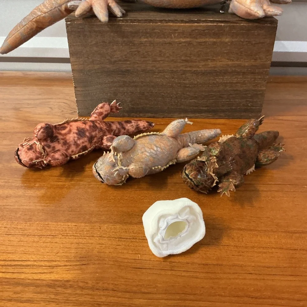 Bearded Dragon Adult Hatchling Egg Reptile Lizard Plush Stuffed Animal Realistic